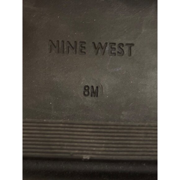 Nine West Black Quilted Ankle Boots With Faux Fur Lining  Chunky Lug Sole - Picture 8 of 11